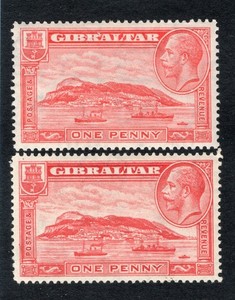 Gibraltar - SG# 110 & 110a MH         /           Lot 0626121