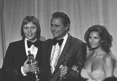 Jon Voight Fred Koenekamp and Raquel Welch 1970s Historic Old Photo