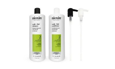 Nioxin System 2  Shampoo and Scalp Therapy Conditioner Duo WITH PUMPS