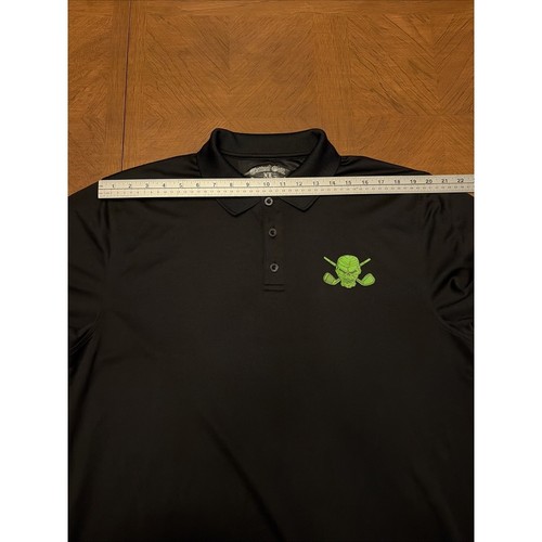 Tatouage chemise de golf homme XL noir polo crâne 13 clubs os croisés vêtements de golf - Photo 12/18