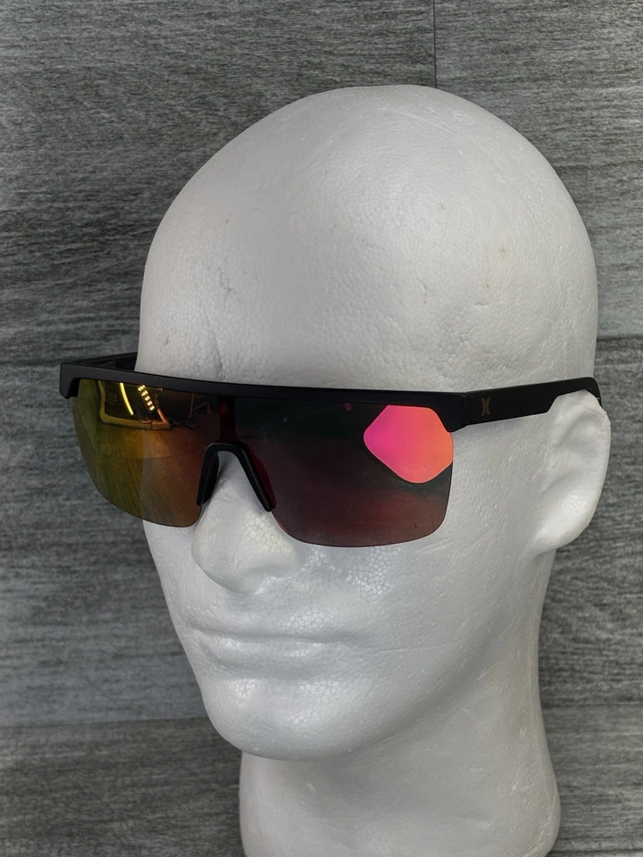 Новый без ЯРЛЫКОВ Hurley Cardrona надежном щит солнцезащитные очки матовый черный градиент зеркало линзы новый