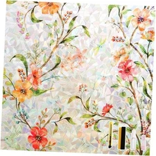  Window Privacy Film with Static Cling & 3D Rainbow 35.4 x 78.7 Inch Cosmos