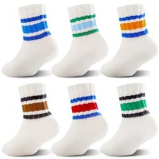 Toddler Grip Socks 2T-3T-4T-5T, Baby Boy 1-3T 6pairs-gripsocks-greenbluered