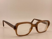 Vintage Military USS 4 1/2 - 5 3/4 Eyeglasses Frames Brown - 48-22mm