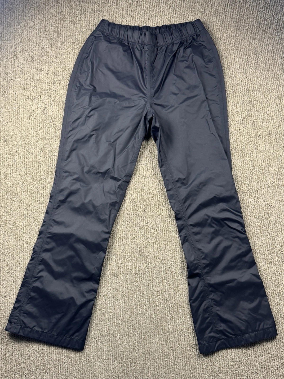 Columbia Womens M Pull On Omni Tech Rain Pants Waterproof Adjustable Ankle Black