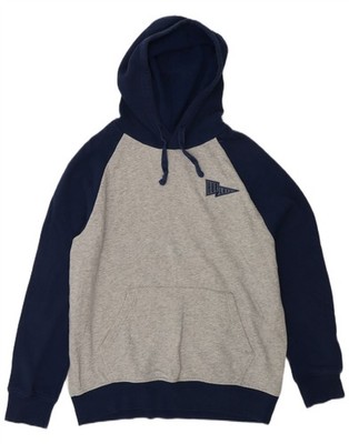 HURLEY Herren Hoodie Pullover Medium Grau Colourblock Baumwolle DG22