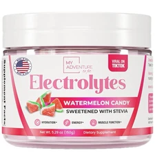 Watermelon Candy Electrolytes Powder – Sugar-Free Hydration Drink Mix with 62...