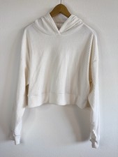 Alo Yoga Muse Hoodie Ivory Loungewear Cozy Medium 118 EUC