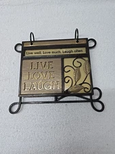 Black Distressed Metal Ring Bind Standing Photo Album