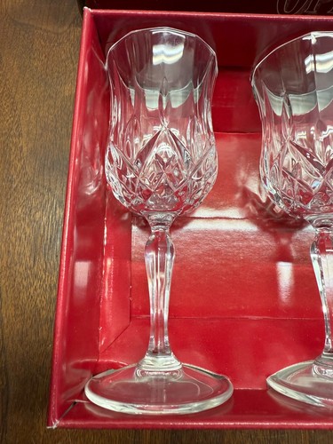 ROYAL CRYSTAL ROCK 6.75" Cut Crystal Wine Glass OPERA Pattern New Set Of 4 - Picture 10 of 10