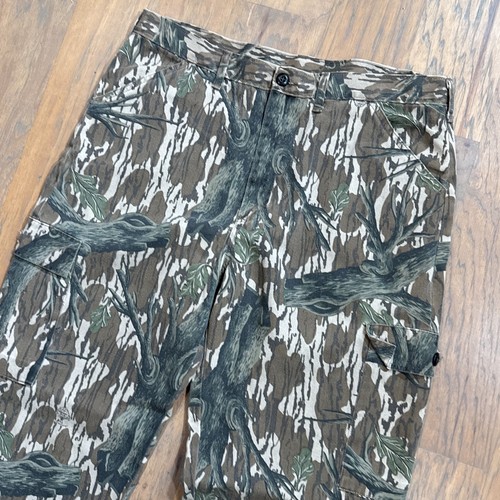 Vintage Liberty Pants Mens L Mossy Oak Treestand Camo Cargo Pockets Hunting 90s - Picture 3 of 13