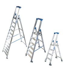 KRAUSE STABILO Professional Stufen-StehLeiter fahrbar Stufenleiter Stehleiter
