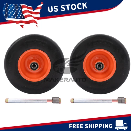 2PK Flat Free Wheel Assembly for Scag 9278 483050 482504 13X6.50-6 13X6.5X6