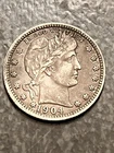1904 Barber Silver Quarter  Circulated AU+ Coin Great Details US Type Coin