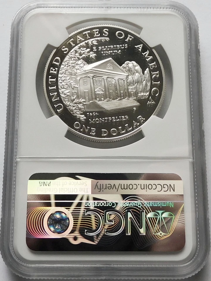 1999P Dolley Madison S$1 Silver Commemorative Dollar Coin - NGC PF 69 UCAM - Image 3 of 4
