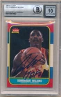 DOMINIQUE WILKINS 1986/87 FLEER #121 RC SIGNED AUTOGRAPH HOF 06 BGS 10 AUTO SP