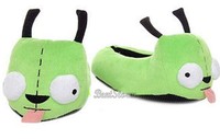 Invader Zim Gir Alien Dog Plush Slippers House Shoes Green Ladies Xl 11/12 Invader Zim Gir Alien Dog Plush Slippers House Shoes Green Ladies Xl 11/12