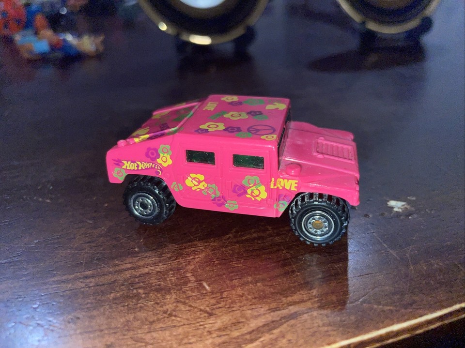 Hot Wheels Pink Hummer 1991 Toy Car Rolls Great eBay