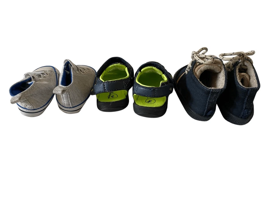 Lote de 3 Zapatos Bebé Niño Sandalias Botas Talla 3 Carters OskKosh Bgosh Foto 4 de 4