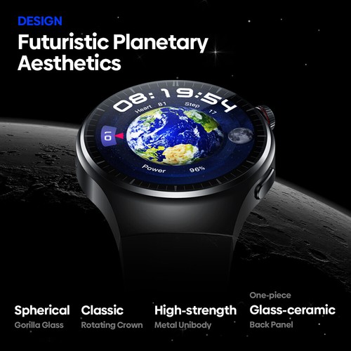 4G WIFI Smart Watch for Men 1.43'' Touchscreen Fitness Tracker Smartwatch 2+16GB - Picture 3 of 9