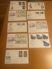 Norfolk Island 1973-1974, Various 9 First Day Covers, XF condition