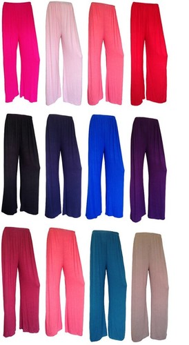 PANTALONES HOLGADOS SEÑORA TALLA GRANDE PALAZZO PIERNA ANCHA ACAMPANADOS - Imagen 2 de 19