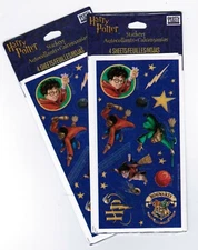 Vintage HARRY POTTER Hallmark Stickers!  2 NEW packs 8 Sheets! 2000