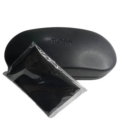 NEW BOSS Black Large Sunglass Case With Microfiber Cleaning Cloth - 第 1/1 張圖片