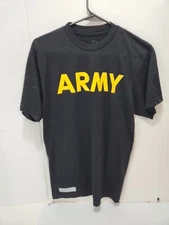 US Military Army Physical Fitness Uniform APFU Short Sleeve T-Shirt Black Sz  S