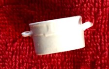 WHITE METAL COOKING WARE POT BOILER PAN WHITE DOLL HOUSE MINIATURE KITCHEN TOY