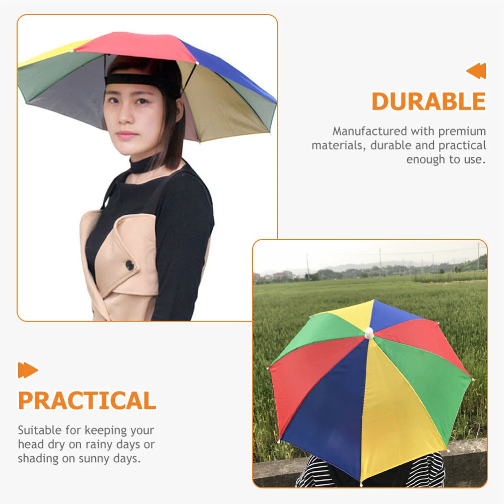 head umbrella hat