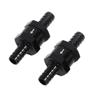 3/8'' Fuel Check Valve One Way Inline Non Return Diesel Gasoline Black 10mm 2Pcs