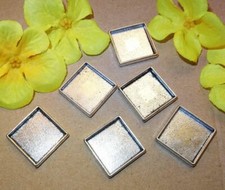 6 Stück Fassung Tibetsilber für Cabochon Klebeperle 20x20 mm NEU!