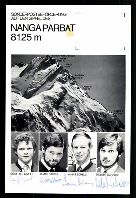 Nanga Parbat Expetition 1976 4x Original Signiert + G 42589