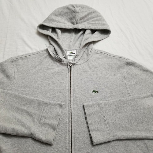 Men's Lacoste Gray Full Zip Hoodie 