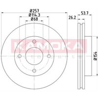 Kamoka 2X Bremsscheibe Vorne Ø257 Mm BelüFtet FüR Nissan NV200 Evalia