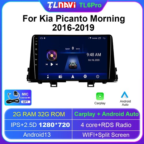 Car Radio Carplay Android Auto GPS Navigation For Kia Picanto Morning 2016-2019 - Picture 26 of 32
