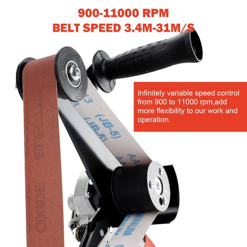 Pipe Tube Polisher Sander 6 Variable Speeds Polishing Grinder & 30 Sanding Belts - Picture 8 of 17