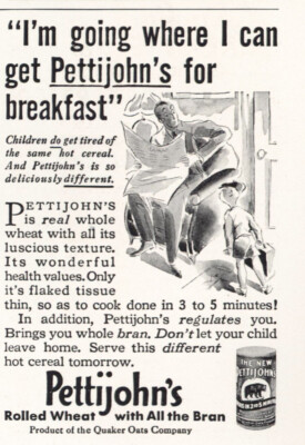1933 Pettijohns: Where I Can Get Pettijohns for Breakfast Vintage Print ...