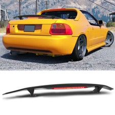 Matte Black 52 Rear Trunk Spoiler Wing Lip Wbrake Light For Honda Civi Del Sol