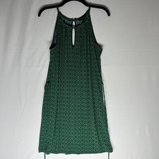 Banana Republic Dress Womens M  Green Sleeveless Shift Cami Front & Back Keyhole