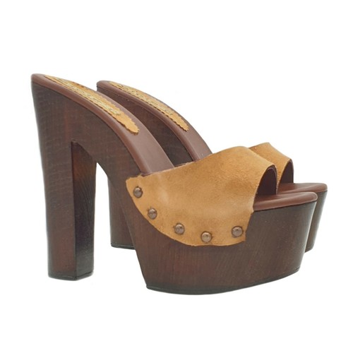Mules de Ante Plataforma Alto Made IN Italy- G701 Ante | eBay