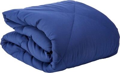 Amazon Basics Wende-Mikrofaser-Bettdecke Steppdecke dunkelblau 200 x 200 cm doppelt