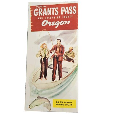 1950's Brochure Grants Pass Oregon Josephine County Visitors Guide Tourist Info 