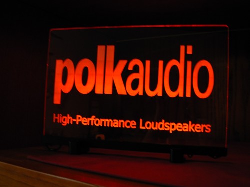 POLK AUDIO ETCHED ACRYLIC LED SIGN - Picture 3 of 11