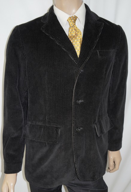 42R Eddie Bauer Blazer - Men 42 Black Corduroy 3Btn Sport Coat Suit Jacket | eBay