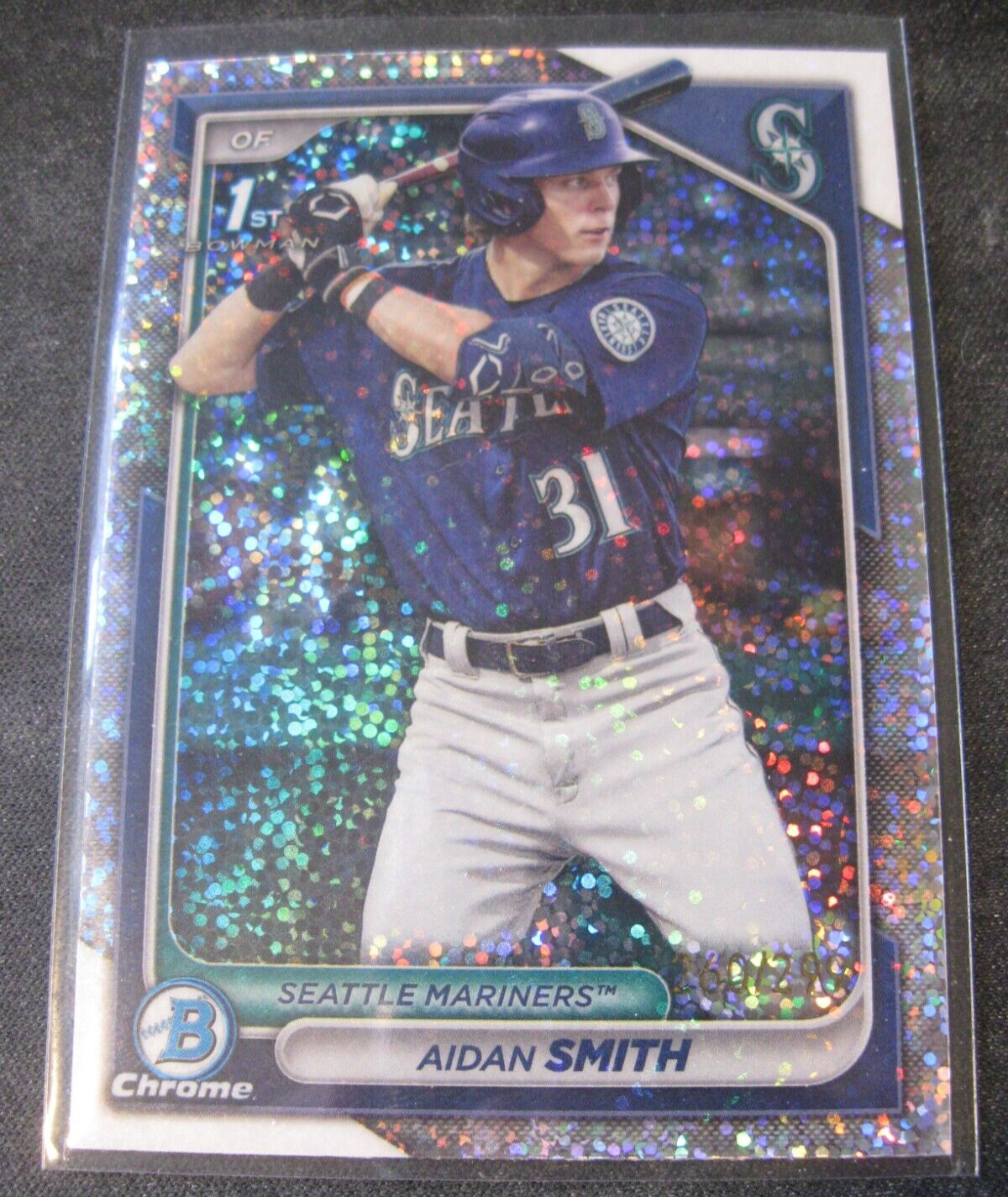 AIDAN SMITH 2024 1st Bowman Chrome Prosp. SPECKLE REFRACT. #BCP-45 MARINERS /299