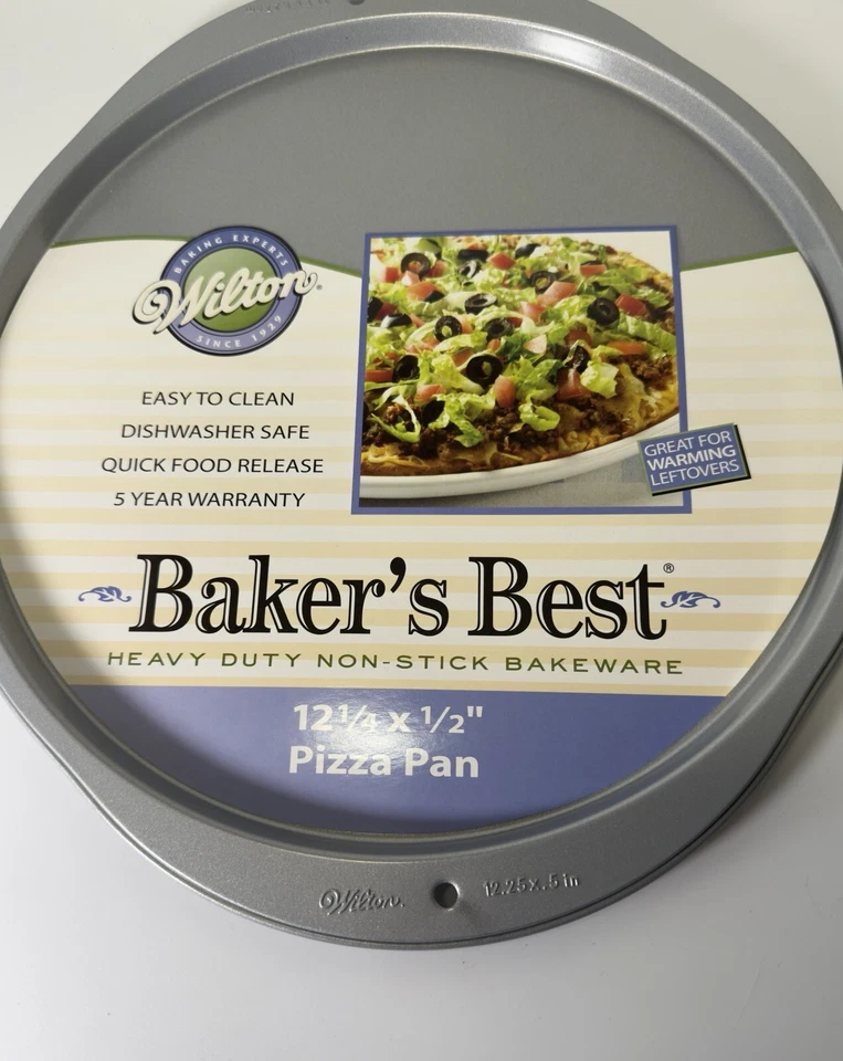 Wilton Bakers Best Heavy Duty Pizza Pan 12 1/4", Antiadherente ~ NUEVO Foto 2 de 2