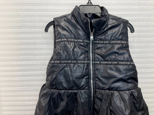 Lot of 2 Girls Full Zip Puffer Jacket Vest | Calvin Klein + Unbranded | Size 6 - Picture 4 of 19