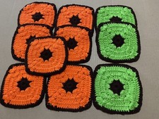 Lot Of 10 Hand Crocheted Knitted Doilies Coasters Colorful Doily  s 7  Diameter